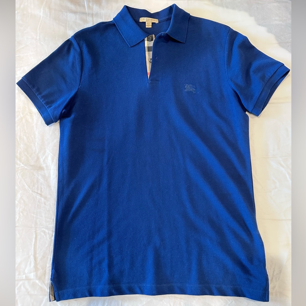 BURBERRY Brand Men’s Blue Polo Shirt in size Medium. Brand New.
